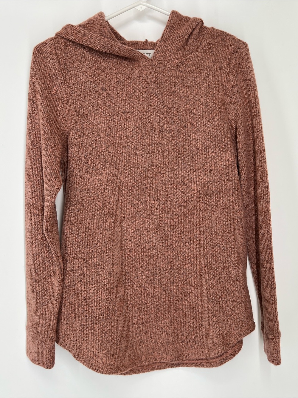 LOFT Hooded Knit Sweater in Mauve
